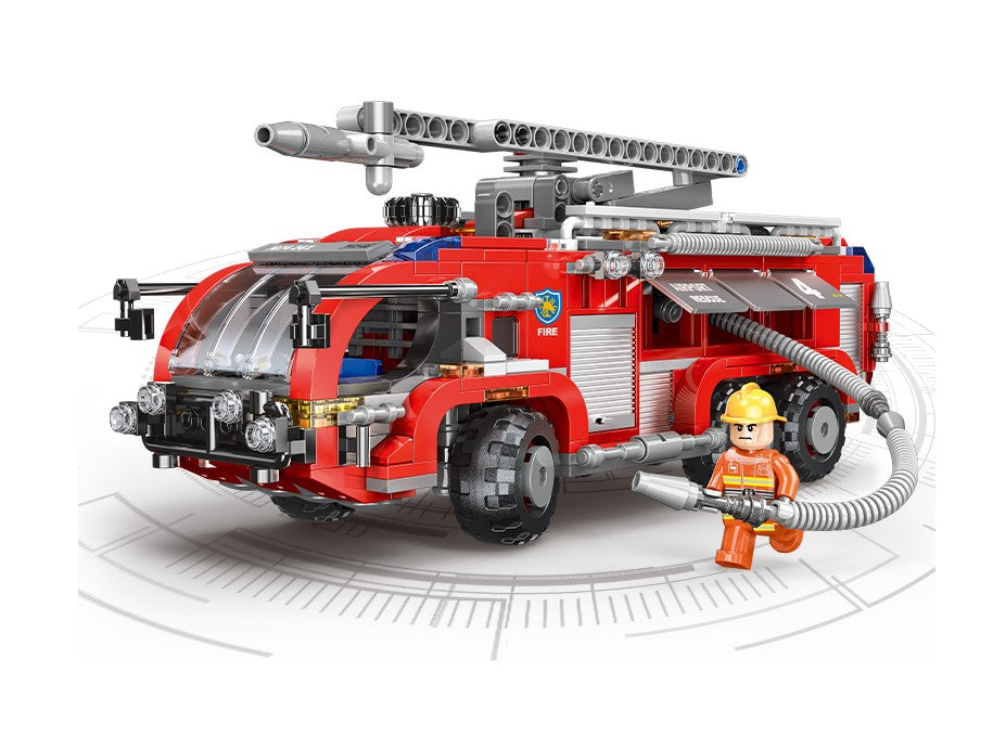 Derfra Lab alias XB-03028] The Airport Fire Truck — Brick Diversity