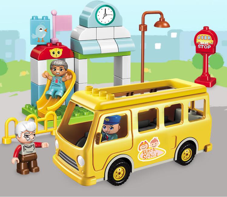 [E-5102] Toot Toot School Bus - Big bricks for Preschoolers