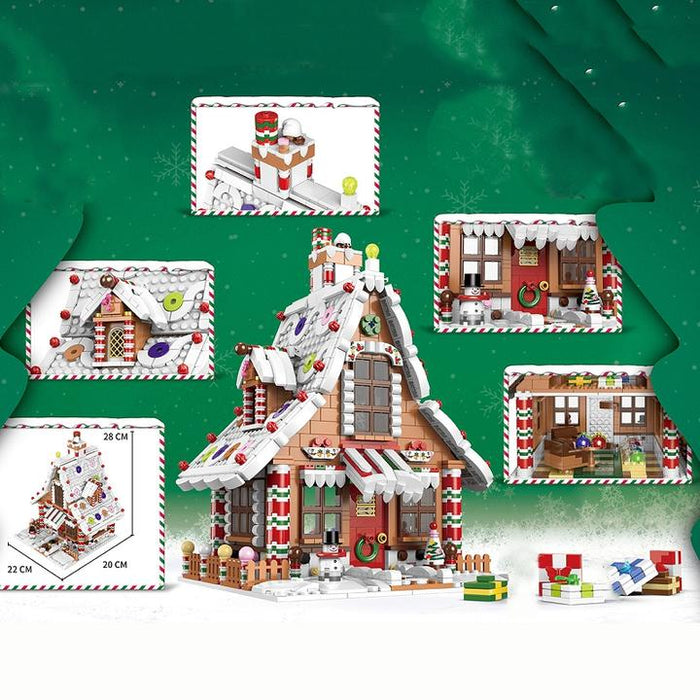 [XB-18021] Christmas Gingerbread House Build & Display Lego-compatible