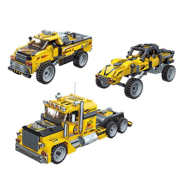 [E-42108] Yellow Monster Trucks (3 in 1)