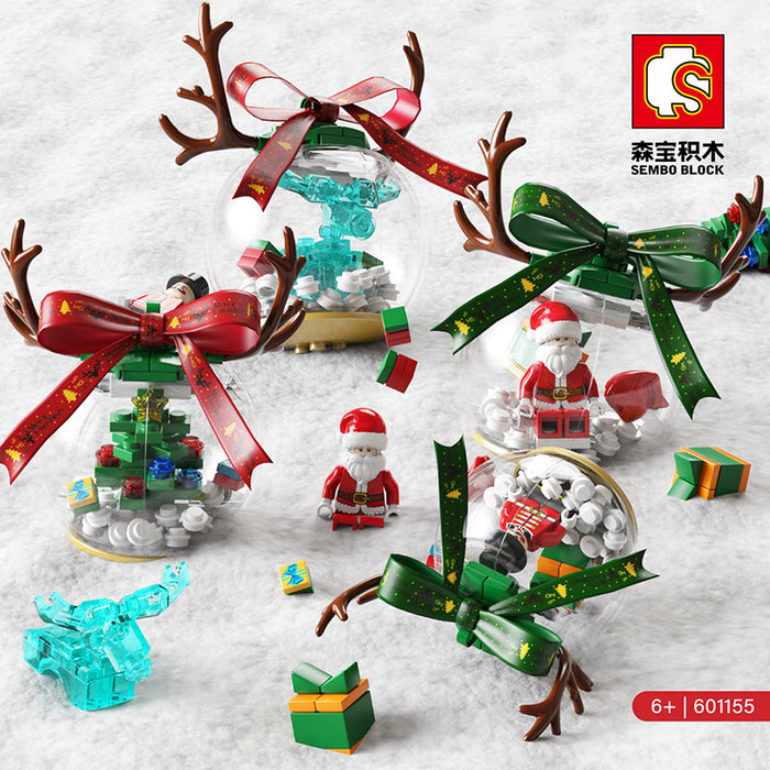 [S-601155] Crystal Ball Christmas Tree Decoration (4 Sets)