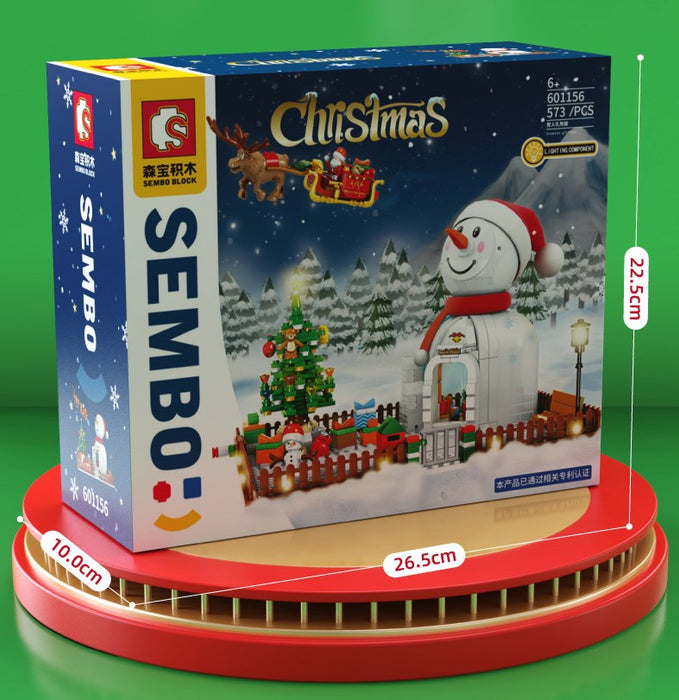 [S-601156] Christmas Snowman House Gift Shop With Lights