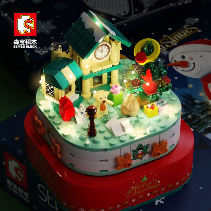 [S-601162] Christmas Snowman Music Box (Incl. Lights)