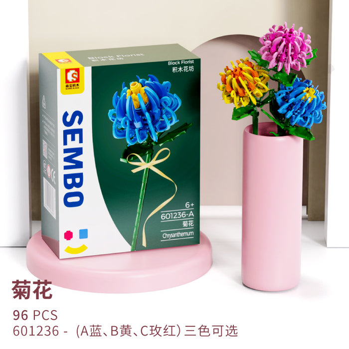 [S-601236] Chrysanthemum (Blue, Yellow, Pink)