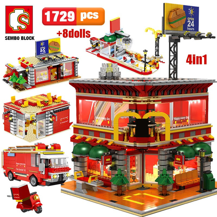 [SD6901] McDonald's Flagship Store Street View (4-in-1) - Including LED lights