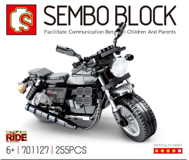 [S-701127] Black V9 Motorcycle