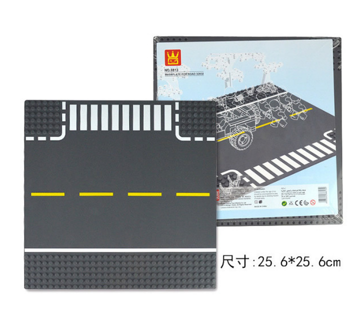 [WA-8813] Baseplate (Grey): Road - T Intersection [32x32]