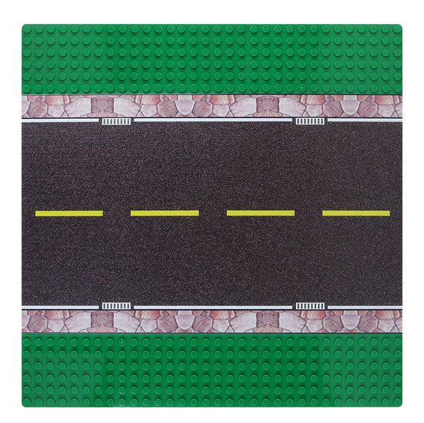 [WA-8814] Baseplate (Green): Road - Straight [32x32]