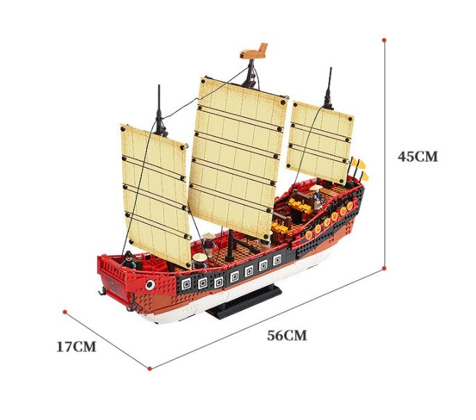 [XB-25001] Cantonese Galleon Sailboat Ship