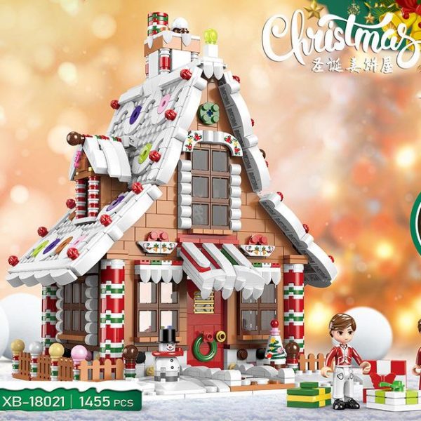 [XB-18021] Christmas Gingerbread House Build & Display Lego-compatible